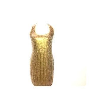Bianca Nero Gold Sequence Dress